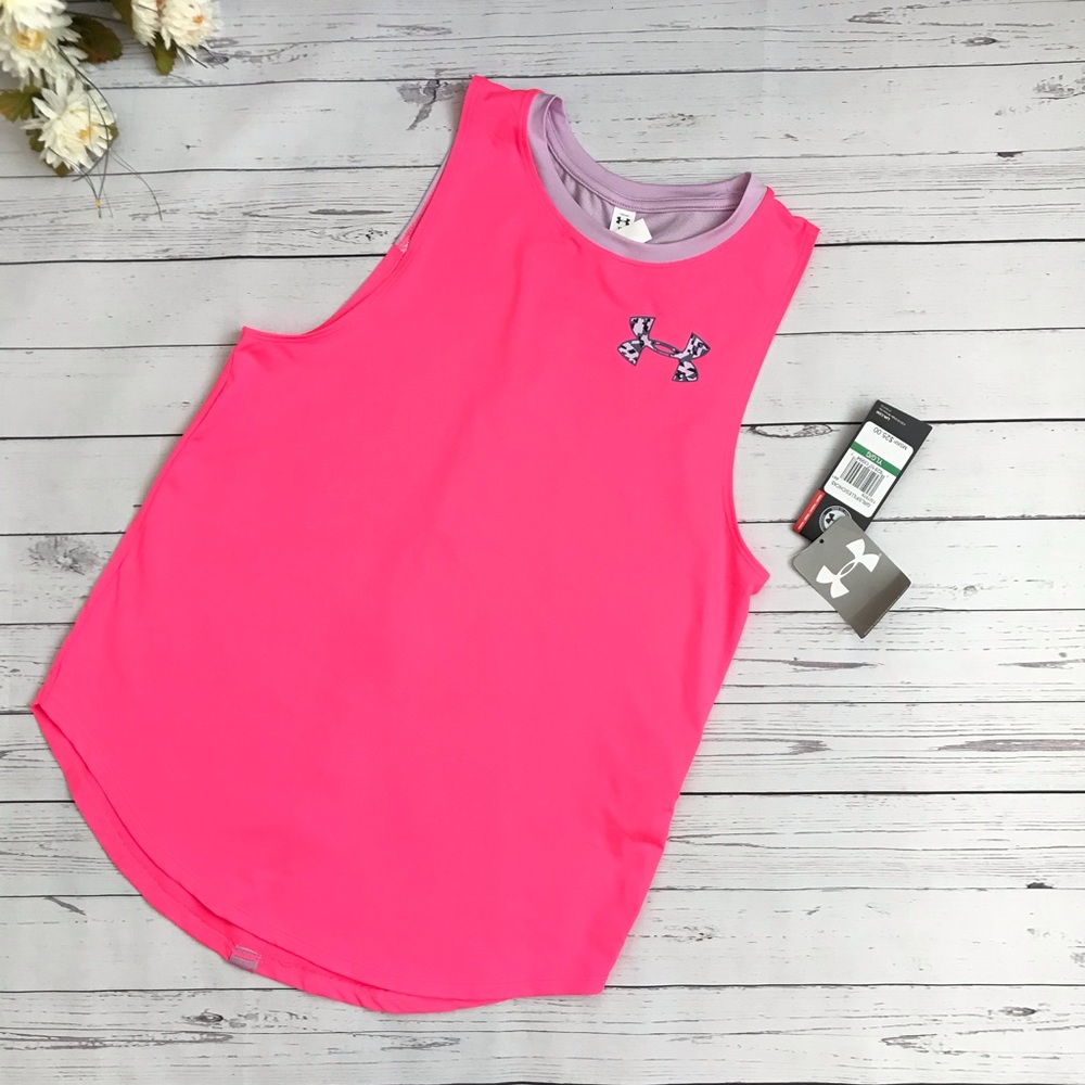 Girls Neon Pink Activewear Tank Top